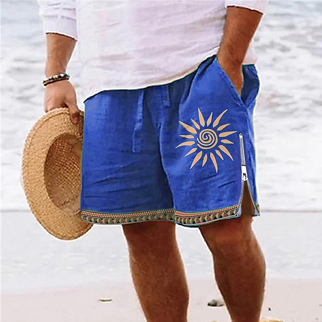 Men's Board Shorts Swim Shorts Swim Trunks Zipper Pocket Elastic Waist