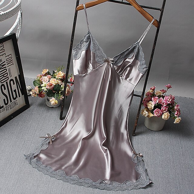 Women's Valentine Night Dress Sexy Lingerie Lace Erotic Sexy Bodies Nightwear Solid Colored Hot Comfort Soft Home Breathable Home Outfits Date Night Outfit 8