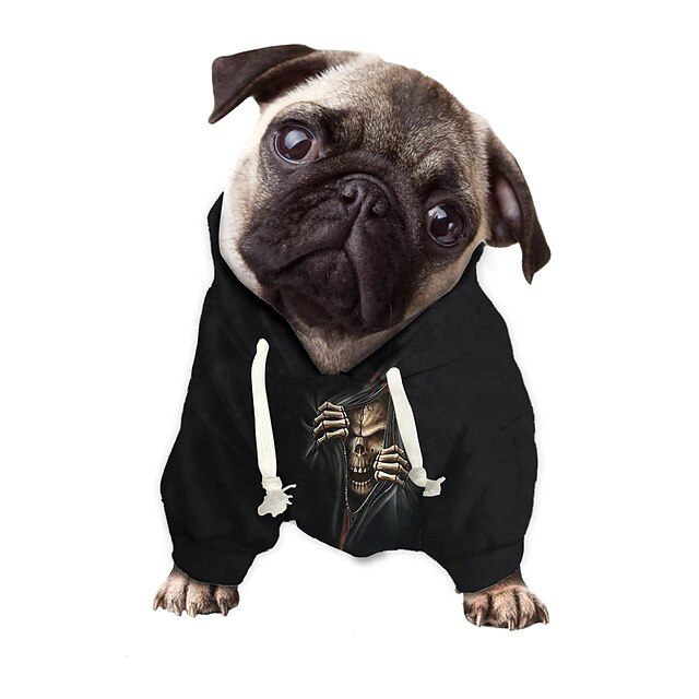  Hund Katze Kapuzensweatshirt Cool Lustig Winter Wasserdicht Atmungsaktiv Weich Waschbar Bequem Outdoor Halloween Alltagstauglich Hundebekleidung for Bichon Frise Zwergspitz Baby Haustier Papillon