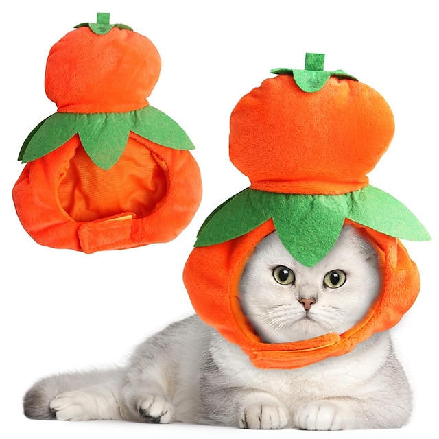 Couvre-chef pour animaux de compagnie, mignon chien en peluche, déguisement tournesol, perruque, chapeau d'halloween pour chat