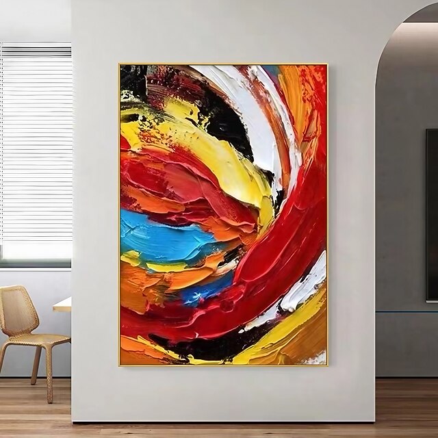 Handpainted Oil Painting Modern Wall Art Colourful Thick Texture