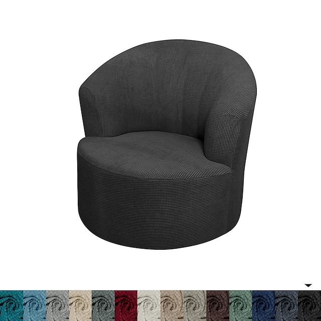  stræk drejeligt stolebetræk afslappet stol betræk accent moderne stil rund lænestol betræk møbelbeskytter tykkere spandex jacquard betræk vaskbart