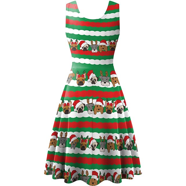 Santa Claus Mrs.Claus Fancy Christmas Dress Women's 1950s Christmas