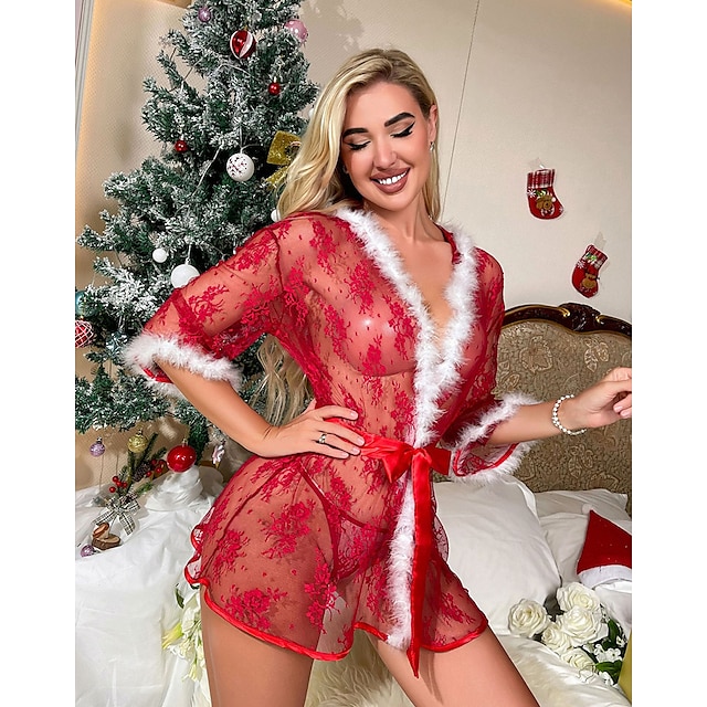  Santa Claus Mrs.Claus Fancy Christmas Dress Sexy Christmas Costumes Women's Christmas Masquerade Christmas Eve Cosplay Costume Christmas Adults' Party Christmas Dress