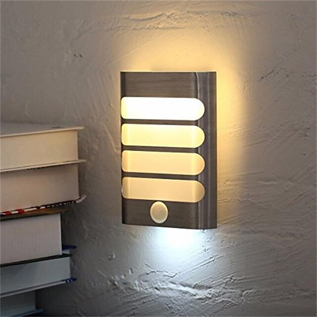  LED Motion Stairs Sensor Night Light Rechargeable Sensor Wireless Closet Wall Lamp Energy-Saving Bedroom Cabinet Light 20LM