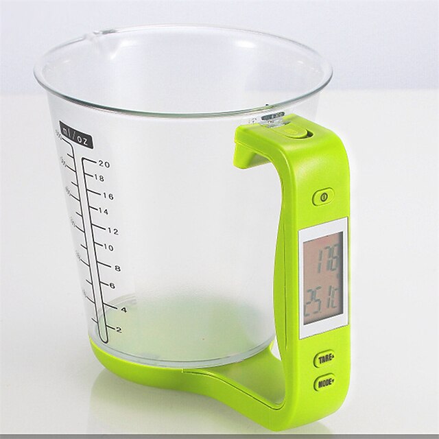 LCD Screen Digital Kitchen Food Scale&Measuring Cup 100-600ml 1000g Jug  Scales