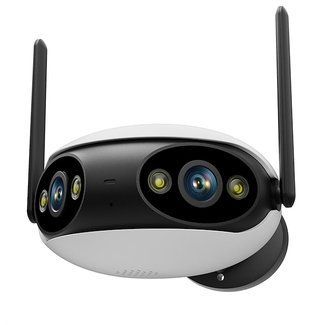  Protección de seguridad CCTV para exteriores, cámara de vigilancia wifi con ángulo de visión amplio panorámico de 180 MP, visión nocturna