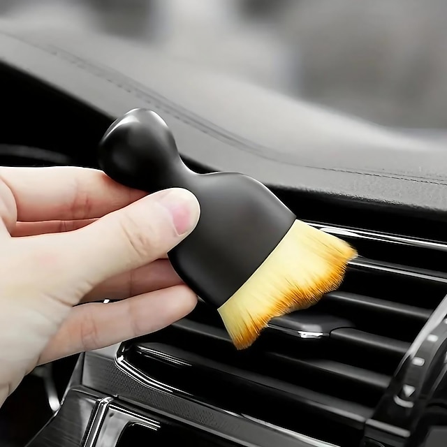  1pc, Car Detail Brush - Soft Bristles Dusting Tool for Interior Cleaning - Duster for Auto Interior Dust Removal - Car Cleaning Brushes and Duster - Essential Car Cleaning Tool