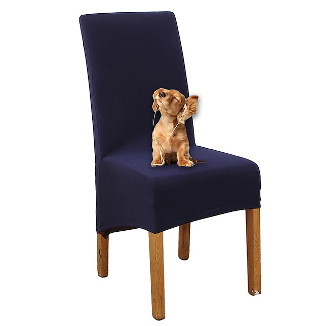 Dining Chair Covers, Stretch Chair Cover, Spandex High Back Chair Protector Covers Seat Slipcover with Elastic Band for Dining Room,Wedding 18