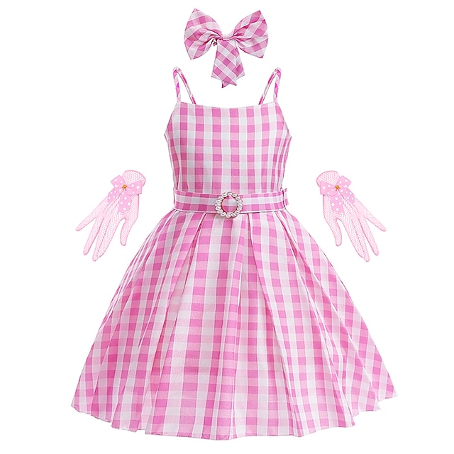  muñeca Vestidos Traje de cosplay Guantes Retro Antiguo Rosa Intenso Cosplay de película for Chica Niños Día del Niño Mascarada