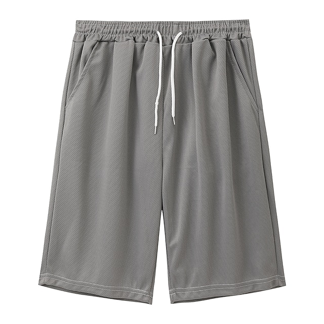 Men's Active Shorts Casual Shorts Pocket Drawstring Elastic Drawstring ...