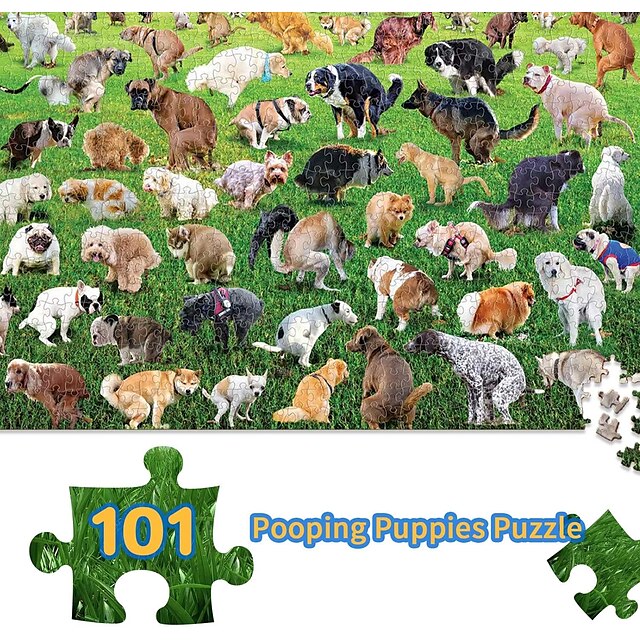 101 Pooping Puppies 1000 piece Puzzle