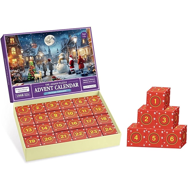 Advent Calendar 2024 Christmas Jigsaw, Christmas Advent Calendar Puzzle