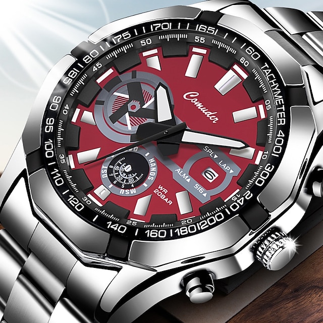  New Men'S Brand Men'S Watch Calendar Waterproof Luminous Sports Tide Shivering Fast Hand Speed Seller Cross-Border Large Dial Watch