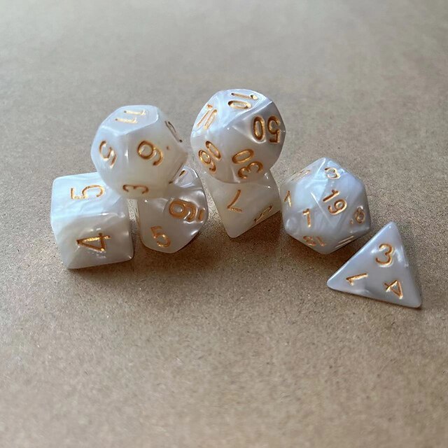  Dés multi-faces sept pièces ensemble de dragon et jeu de société de donjon trpg groupe de course