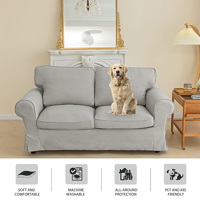 Ektorp 3 Seat Sofa Cover, Ektorp Couch Cover with 3 Cushion Cover and 3