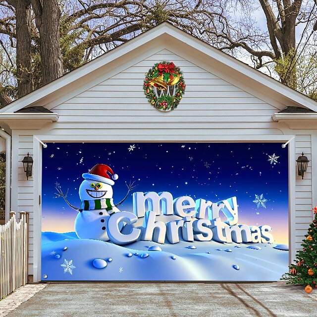 Christmas Garage Door Banner, Indoor Outdoor Christmas Holidays, Happy