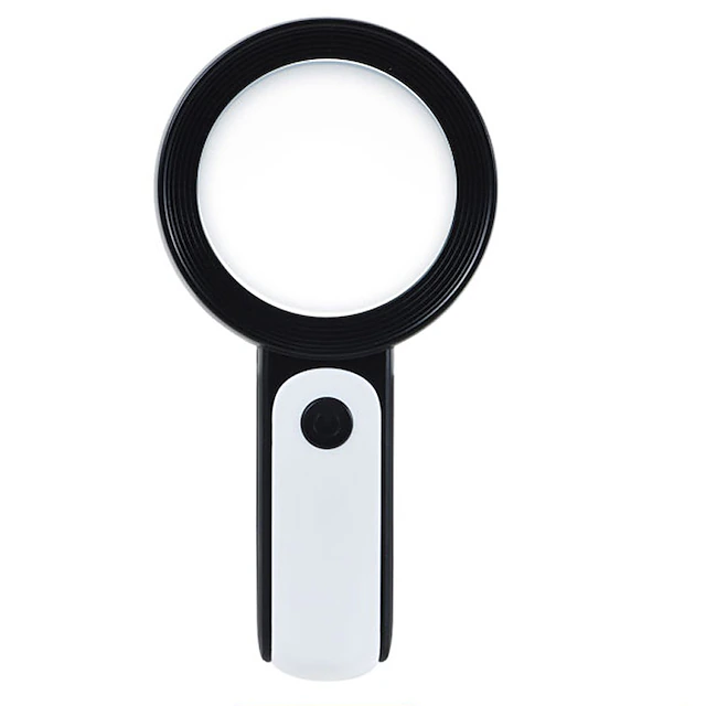 30X Handheld Reading Magnifying Glass Illuminated Magnifier Microscope Lens Jewelry Watch Loupe Magnifier With LED Light 14