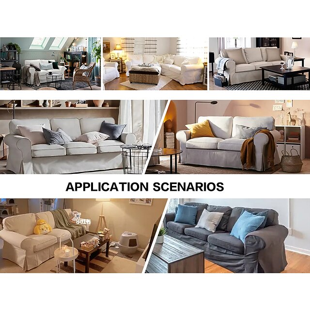 Ektorp 3 Seat Sofa Cover, Ektorp Couch Cover with 3 Cushion Cover and 3