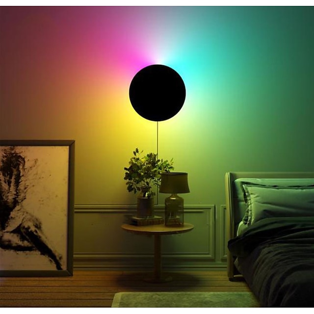  lampada da parete a led 5w dimmerabile per camera da letto rgb con telecomando lampada da parete a led che cambia colore con spina luce d'atmosfera da 15,7 pollici soggiorno camera da letto sala da