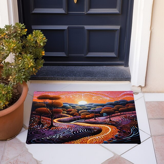 Colorful Landscape Doormat NonSlip Oil Proof Rug Indoor Outdoor Mat