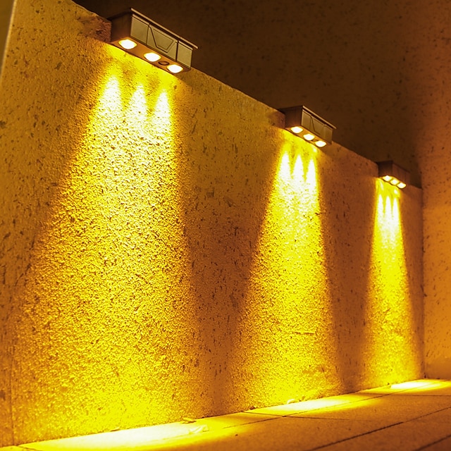  1 pc 1 W תאורת קירות חוץ נורות סולריות לד מונע בחשמל סולרי עמיד במים דקורטיבי לבן חם לבן שינוי צבע 5.5 V תאורת חוץ חָצֵר גן 1/2/3 LED חרוזים חג מולד לשנה החדשה