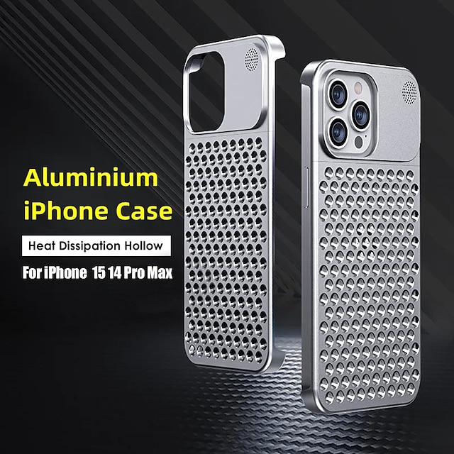  aluminium cover iphone 14 15 pro max aromaterapi hul varmeafledning anti-fald velegnet til apple 15 14 pro promax
