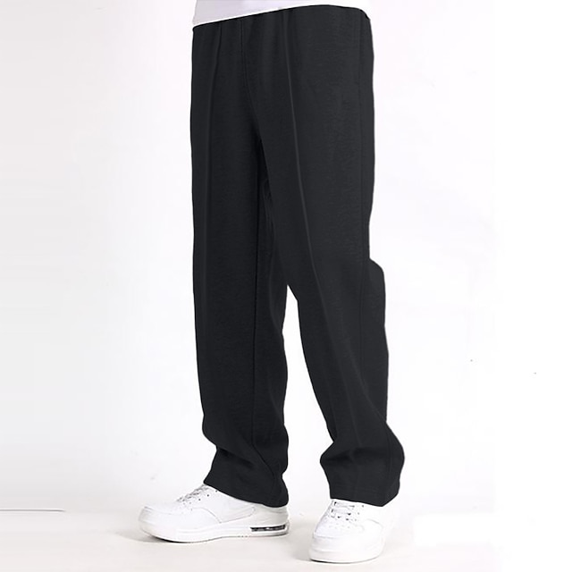Men's Sweatpants Joggers Wide Leg Sweatpants Trousers Pocket Elastic ...