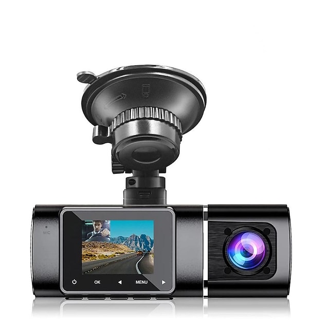  V18 1080p Nouveau design / Full HD / avec caméra arrière DVR de voiture Grand angle 1.5 pouce LCD Dash Cam avec Vision nocturne / Surveillance du stationnement / Détection de Mouvement Enregistreur