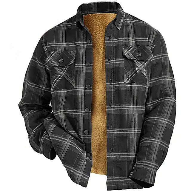 Men's Winter Jacket Fleece Jacket Casual Jacket Outdoor Daily Wear Warm