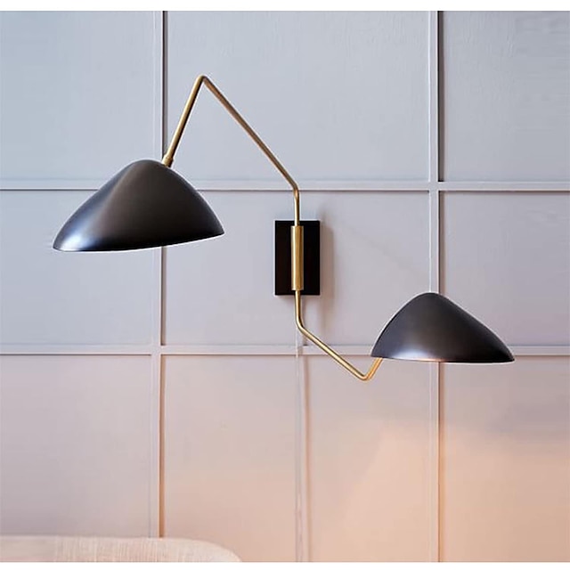  Swing Arm Wall Sconces Industrial Wall Lamp Vintage Reading Light Rotatable Long Swing Arm Wall Sconce Lighting for Indoor Bar Warehouse Hallway Restaurant