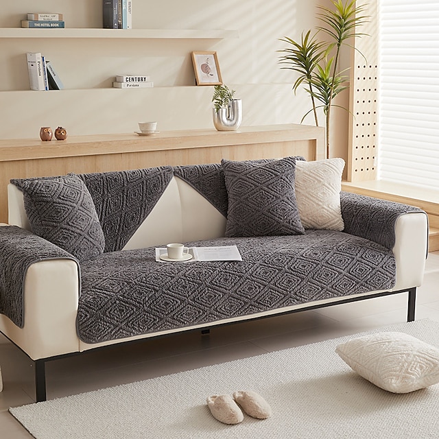  Funda de sofá antideslizante de algodón, funda de asiento para sillón seccional, loveseat de 4 o 3 plazas en forma de L para perros y gatos