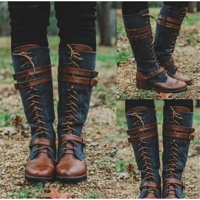 Women's Boots Combat Boots Motorcycle Boots Work Boots Outdoor Daily