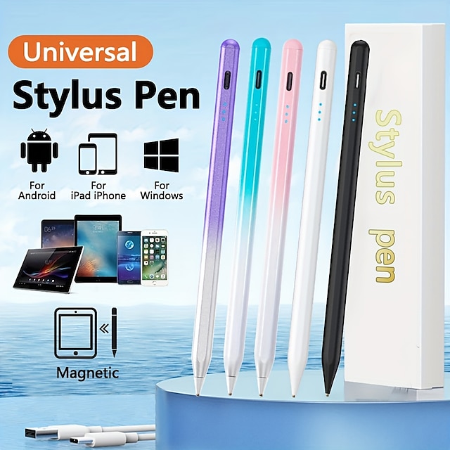  Caneta stylus perfeita para telefone, tablet, escrita, desenho para android, ios, windows, telas sensíveis ao toque, caneta de toque universal para ipad, iphone, apple, lápis, samsung