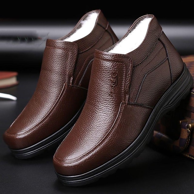 Men's Boots Dress Shoes Winter Boots Fleece lined Casual Outdoor Daily