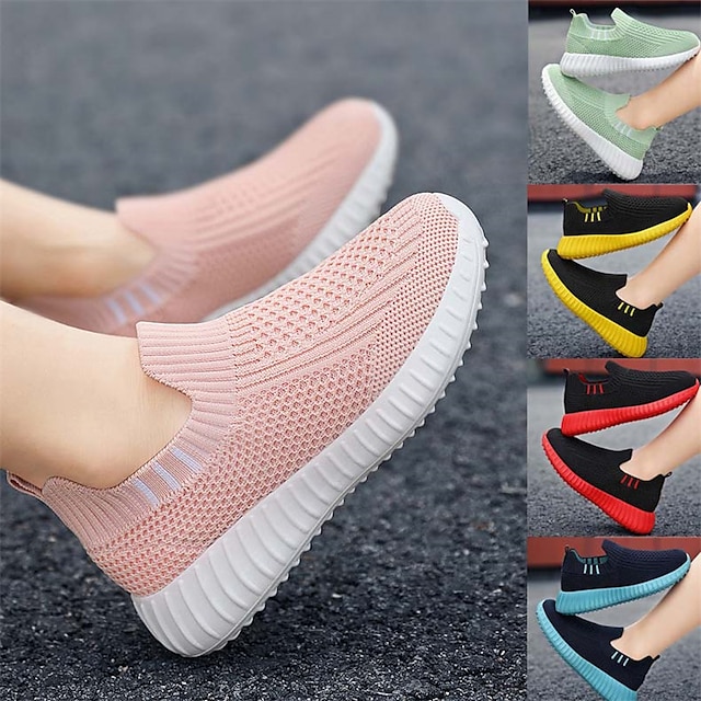  Boys Girls' Sneakers Daily Casual Breathable Mesh Noctilucent Non-slipping Big Kids(7years +) School Casual Daily Walking Yellow Pink Red Summer Fall Winter