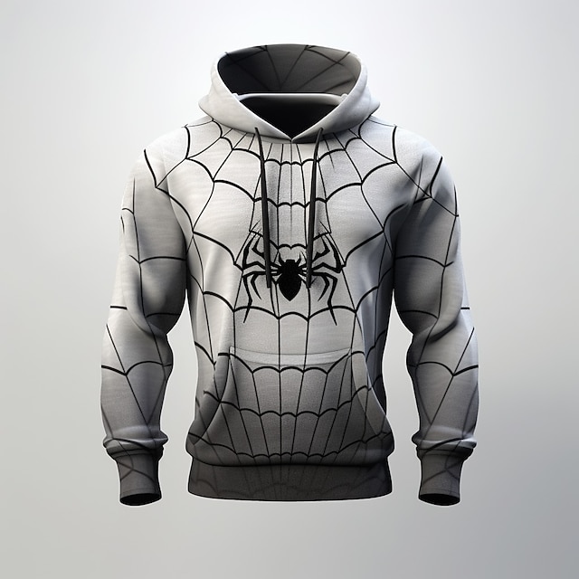 Men's Graphic Spiders Hoodie Hoodies Sweatshirt Hoodie Long Sleeve ...