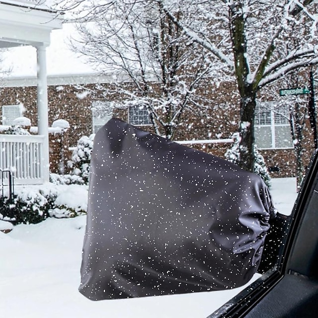  1 par de cubiertas de nieve para espejo lateral de coche, cubiertas de protección impermeables para retrovisor de coche, accesorios exteriores para retrovisor de coche, tamaño universal para coches