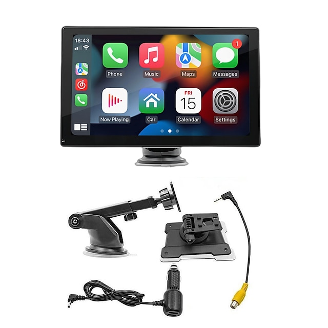  9 tommers berøringsskjerm bil bærbar multimedia android auto videospiller egnet for trådløs apple carplay for nissan toyota benz audi vw
