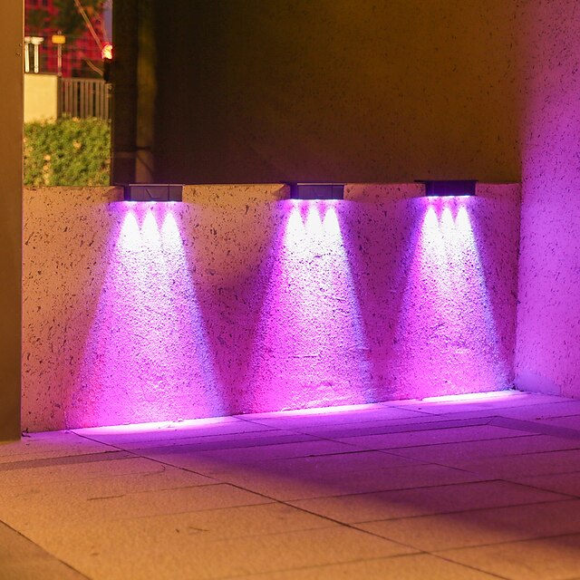 Solar Outdoor Wall Light Courtyard Landscape Decor Lamp 1/2/3LED Villa