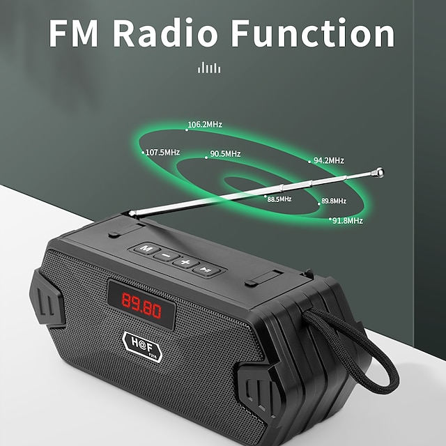  Wireless Speaker Bluetooth-compatible FM Radio Outdoor Loudspeaker Subwoofer Support TF Column Speakers Music Box