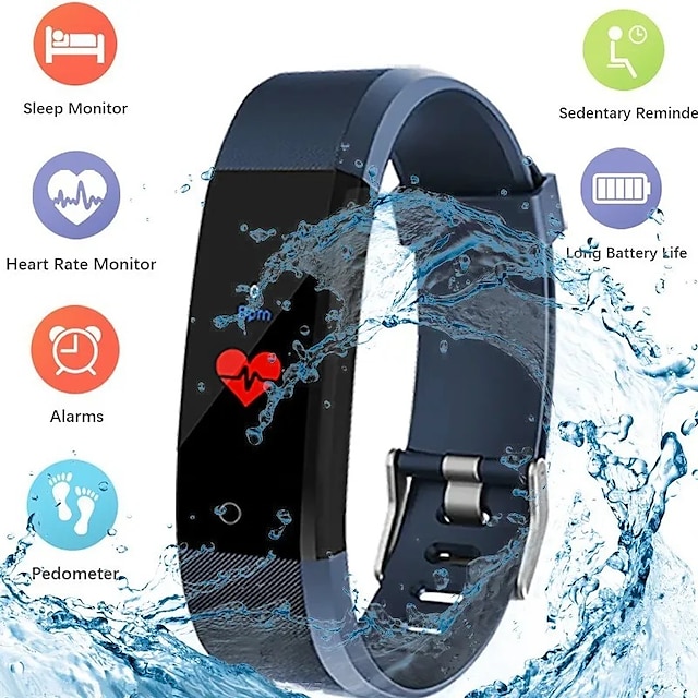 s8 Smartklokke 2 tommers Smart armbånd Smartwatch blåtann Skritteller Kompatibel med Smarttelefon Herre Step Tracker IPX-5 27 mm urkasse