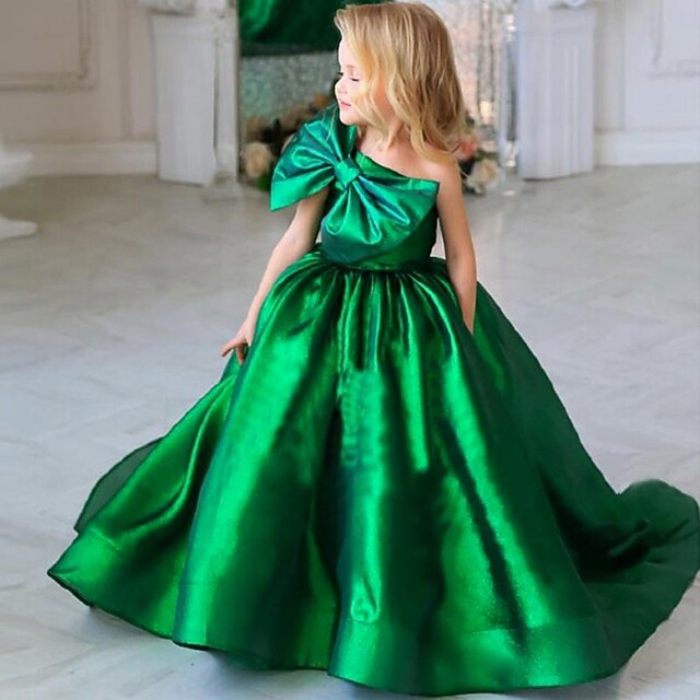  Børn Pige Festkjole Helfarve Uden ærmer Ydeevne Bryllup Net Prinsesse Sød Net Midt på læggen Kappe Kjole Kjole Med Tyl Blomsterpigekjole Sommer Forår Efterår 2-12 år Sølv Sort Vin