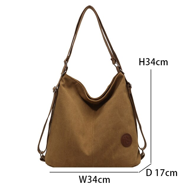 Women's Tote Shoulder Bag Hobo Bag Canvas Outdoor Daily Holiday Zipper ...