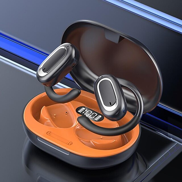  Earbuds Bluetooth Sem Fio OWS Headset Esportivo com Gancho para Ouvido Controle Touch Fones de Ouvido Over Ear com Caixa de Carregamento