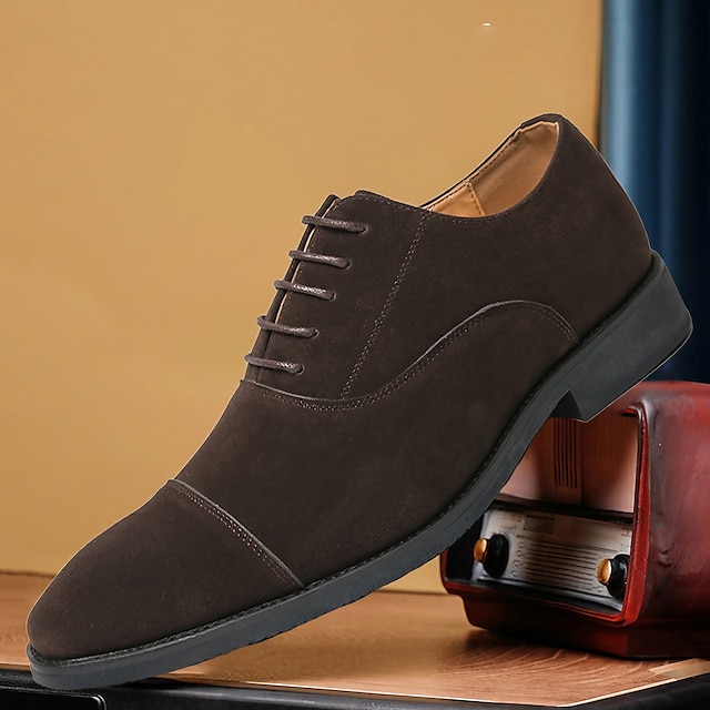  Miesten Oxford-kengät Derby-kengät Mokkakengät Comfort-kengät Kävely Vapaa-aika Päivittäin Nahka Mukava Nilkkurit Loaferit Musta Ruskea Kevät Syksy