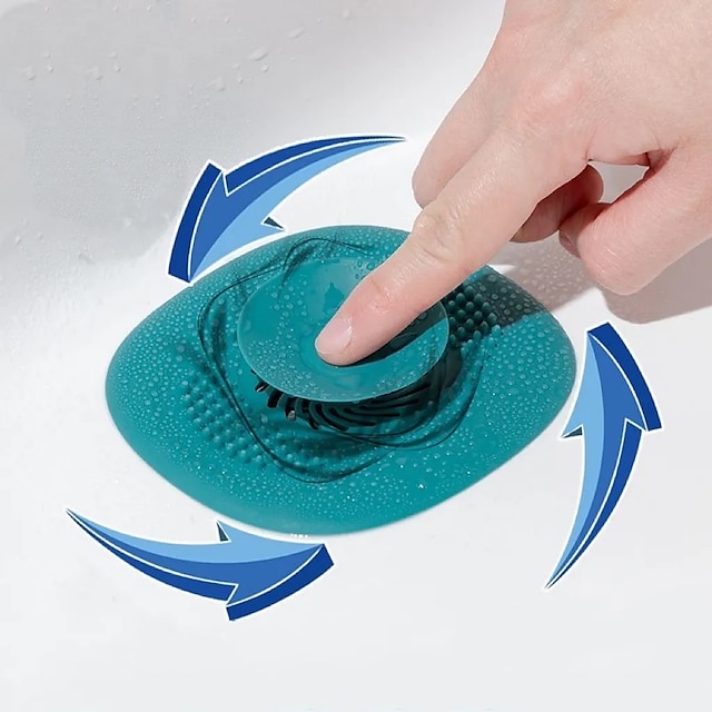  silikon diskbänksplugg duschfilter avloppslock propp diskbänk sil avlopp golvbrunn hårfångare badrumstillbehör