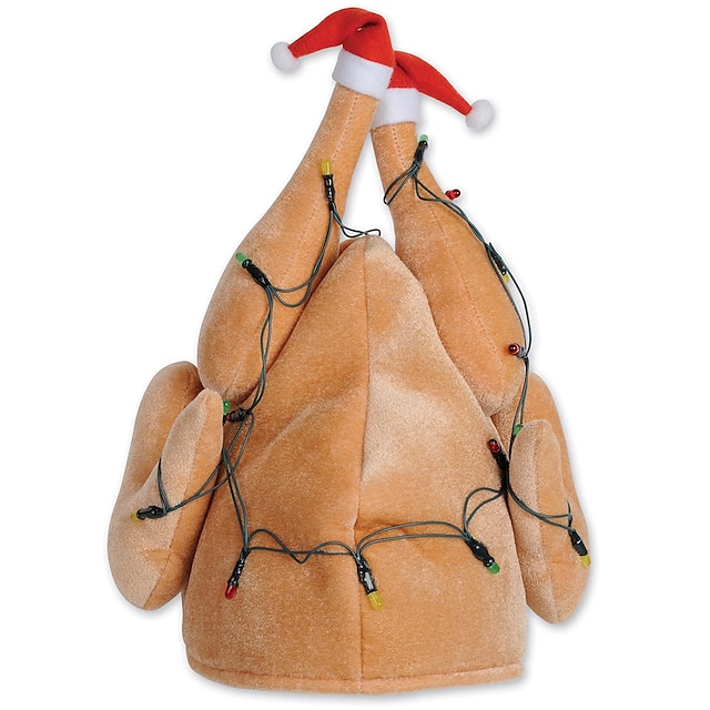  Christmas Hat Turkey Plush Hats Party Hats for Birthday Holiday Christmas Halloween Carnival