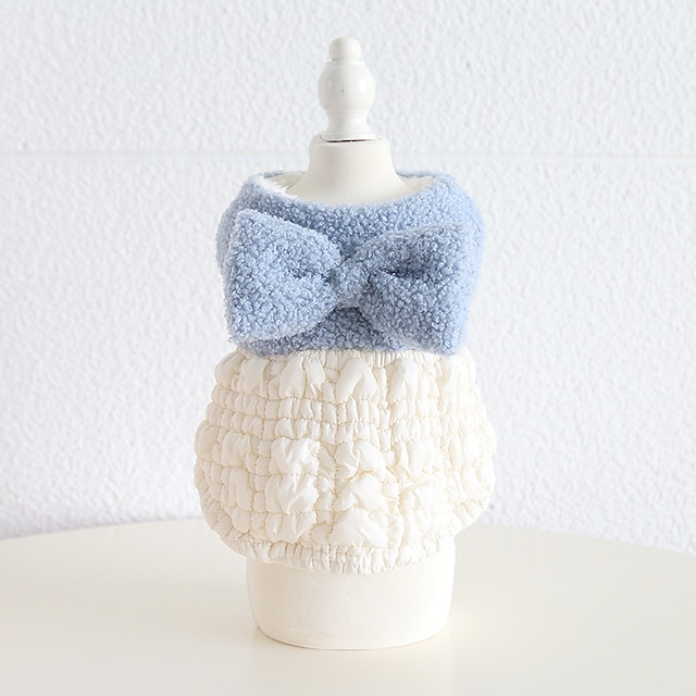  Falda de burbujas de algodón de azúcar petstyle, lazo para mascotas de otoño e invierno, informal y bonito