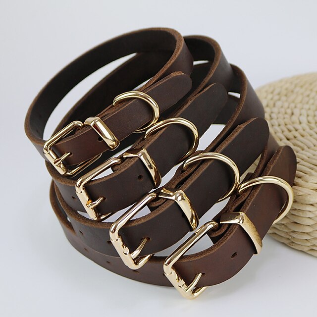 Pet Dog Collar Made Of Cowhide Leather Collar Collar Collar Sleeve